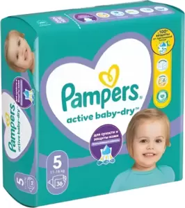 Подгузники детские Pampers Active Baby-Dry Junior 11-16 кг (36 шт) фото