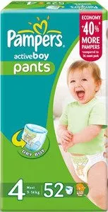 Трусики Pampers Active Boy 4 Maxi (9-14 кг) 52 шт фото