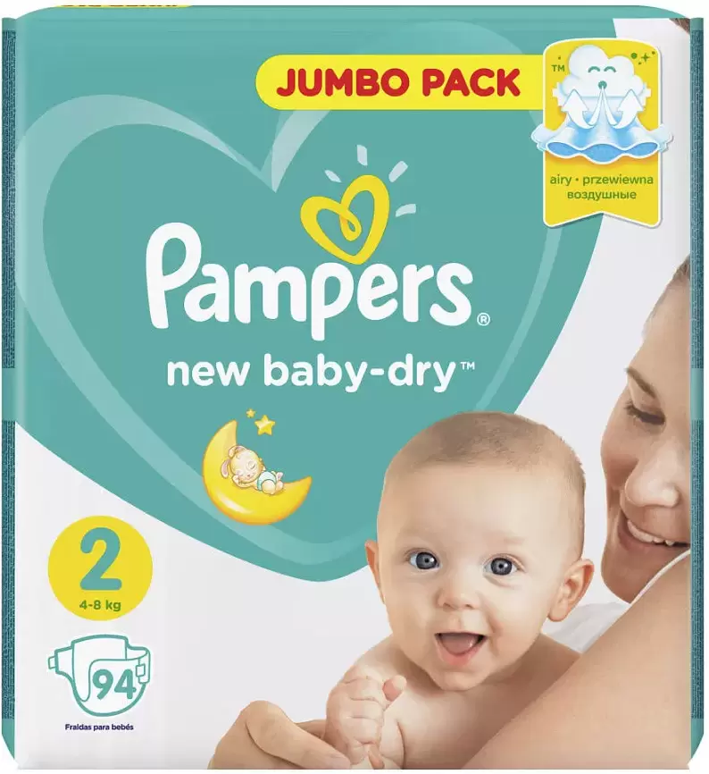 Pampers New Baby-Dry 2 Mini (94 шт)