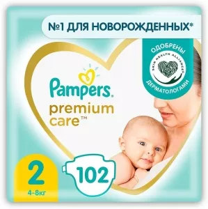 Подгузники Pampers Premium Care 2 Mini (102 шт) фото