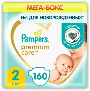 Подгузники Pampers Premium Care 2 Mini (160 шт) фото
