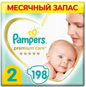 Подгузники Pampers Premium Care 2 Mini (198 шт) фото