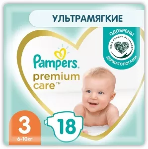 Подгузники Pampers Premium Care 3 Midi (18 шт) фото