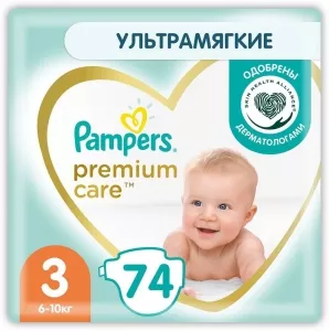 Подгузники Pampers Premium Care 3 Midi (74 шт) фото