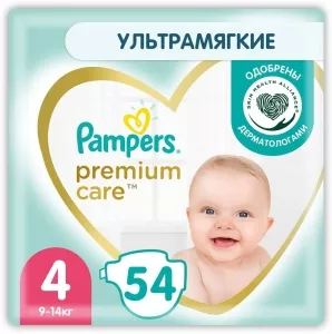 Подгузники Pampers Premium Care 4 Maxi (54 шт) фото