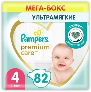 Подгузники Pampers Premium Care 4 Maxi (82 шт) фото