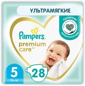 Подгузники Pampers Premium Care 5 Junior (28 шт) фото