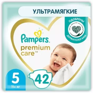 Подгузники Pampers Premium Care 5 Junior (42 шт) фото