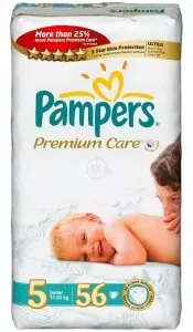 Подгузники Pampers Premium Care 5 Junior Jumbo Pack (11-25 кг) 56 шт фото