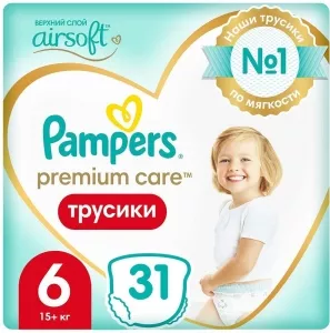 Трусики Pampers Premium Care Pants 6 Extra Large (31 шт) фото