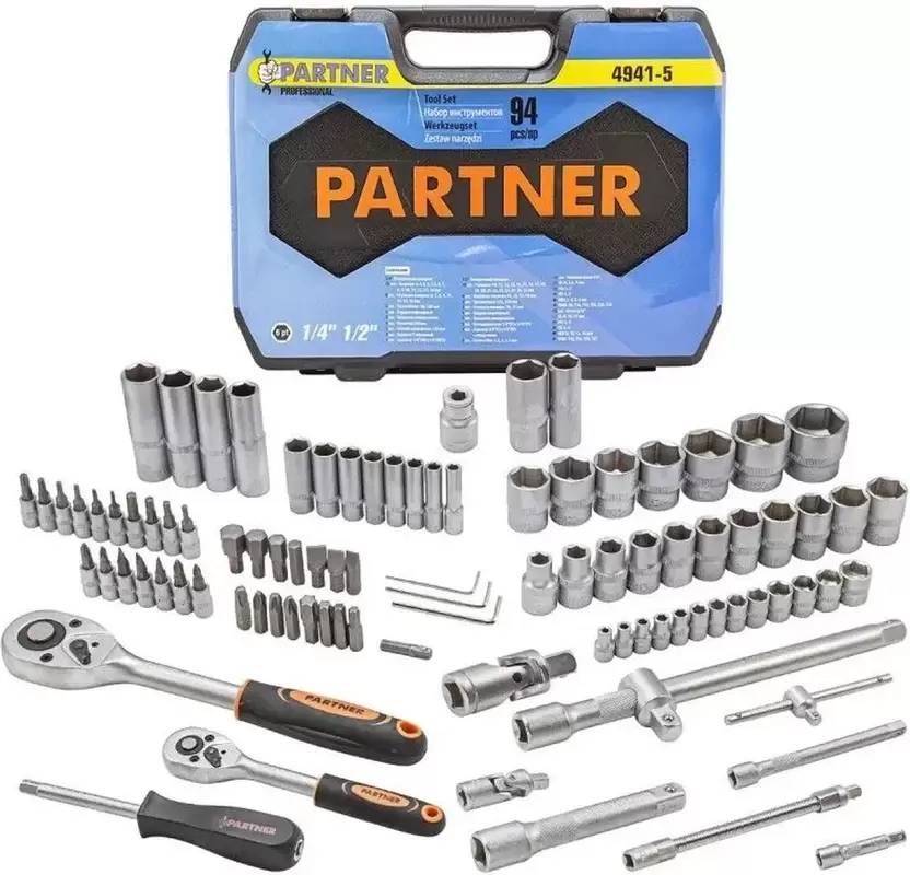Универсальный набор инструментов Partner PA-4941-5 (94 предмета) фото 2