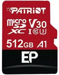 Карта памяти Patriot microSDXC EP Series PEF512GEP31MCX 512GB (с адаптером) фото