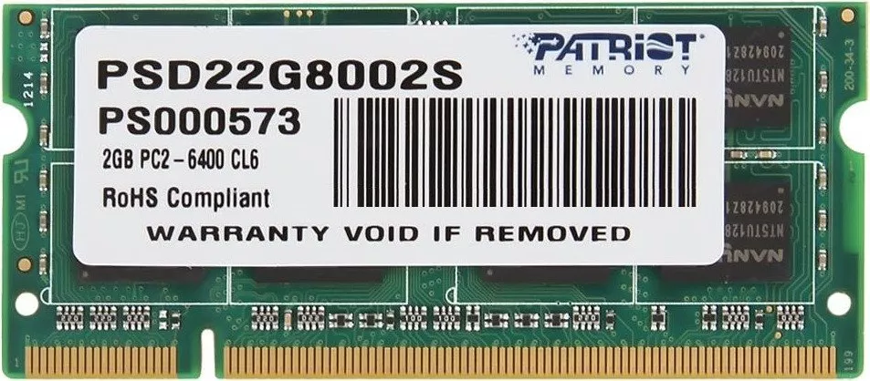 Модуль памяти Patriot PSD22G8002S DDR2 PC-6400 2Gb фото