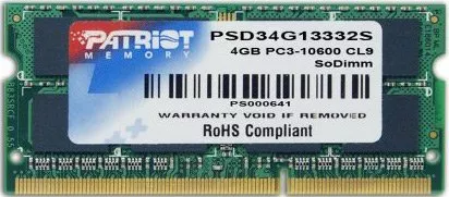 Модуль памяти Patriot PSD34G13332S DDR3 PC3-10600 4Gb фото