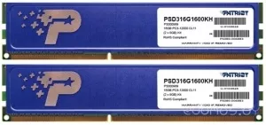 Модуль памяти Patriot Signature 2x8GB KIT DDR3 PC3-12800 PSD316G1600KH фото
