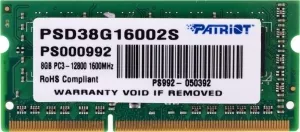 Модуль памяти Patriot Signature 8GB DDR3 SO-DIMM PC3-12800 (PSD38G16002S) фото