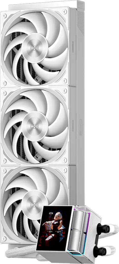 Система жидкостного охлаждения для процессора PCCooler DS360 Display (белый) фото