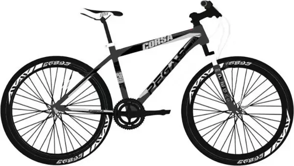 Pegas Corsa 29 р.19 (черный/белый, разобранный)