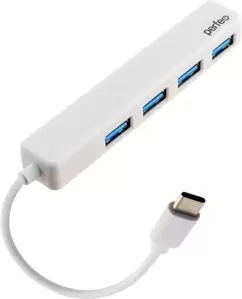 USB-хаб Perfeo 4 Port C-HUB PF-H039 (белый) фото