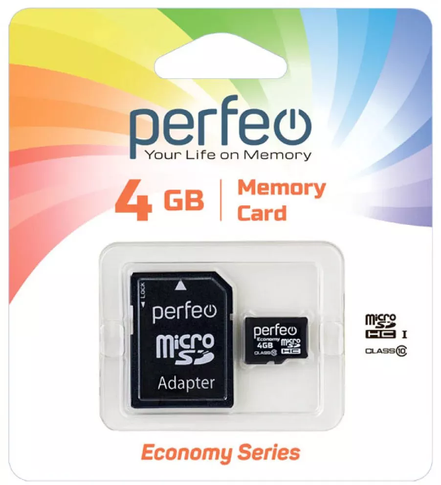 Perfeo microSDHC 4GB (PF4GMCSH10AES)