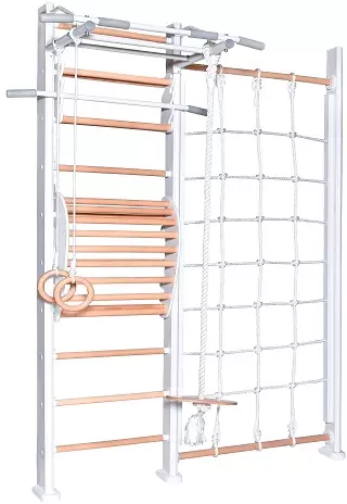 Perfetto Sport Scala In Legno Con Rete 1 Bianco-naturale PS-128