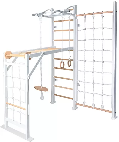 Perfetto Sport Scala In Legno Con Rete 2 Bianco-naturale PS-131
