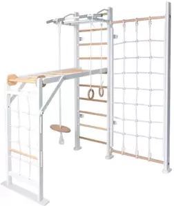 Perfetto Sport Scala In Legno Con Rete 2 Bianco-naturale PS-131