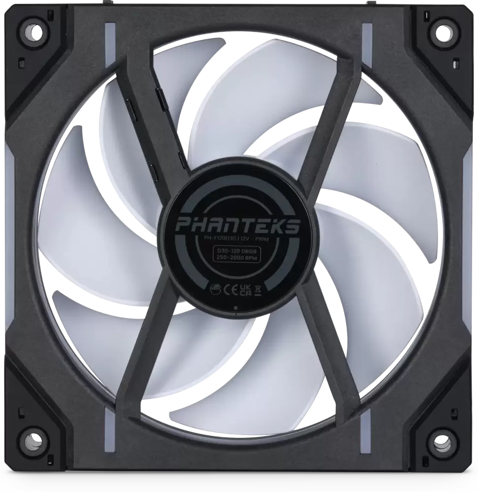 Вентилятор для корпуса Phanteks D30-120 D-RGB Reversed Black PH-F120D30R_DRGB_PWM_BK01 фото
