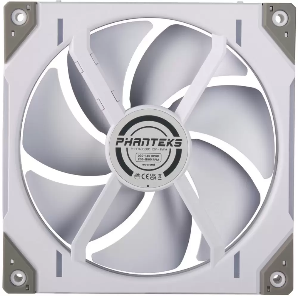 Вентилятор для корпуса Phanteks D30-140 D-RGB Reversed White PH-F140D30R_DRGB_PWM_WT01 фото 2