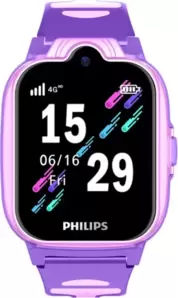 Детские умные часы Philips W6610 (розовый/фиолетовый) фото