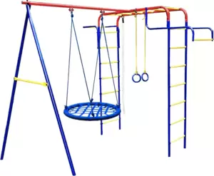 Детский спортивный комплекс Пионер Дачный мини (качели гнездо 80см, сетка) фото