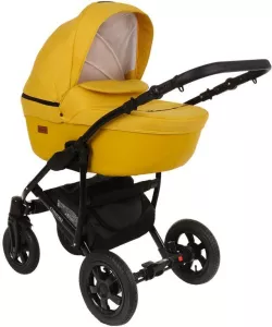 Детская коляска Pituso Confort 2 в 1 (желтый, шафрановая кожа) фото