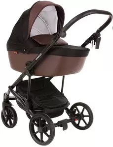 Детская коляска Pituso Confort Plus 2 в 1 (черный/кожа темный шоколад) фото