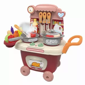 Детская кухня Pituso Taste Kitchen на колесиках / HW21020621 (Розовый) фото