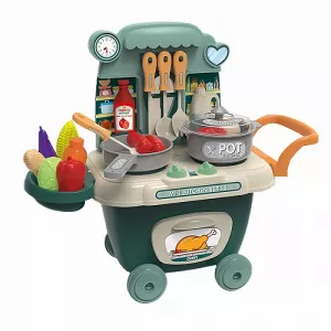 Детская кухня Pituso Taste Kitchen на колесиках / HW21020621 (Зеленый) фото