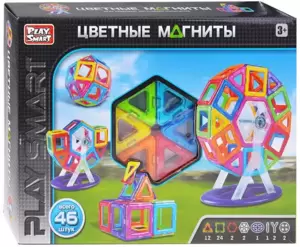 Конструктор Play Smart Цветные магниты 2430