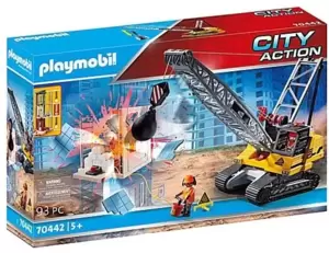 Конструктор Playmobil PM70442 Кабельный экскаватор со строительной секцией фото