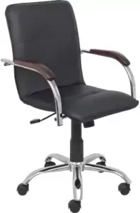 Офисное кресло ПМК Самба КС 2 / PMK 000.458 (черный/локти дерево темное) фото