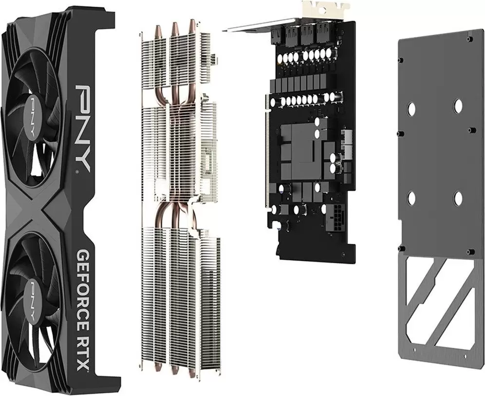 Видеокарта PNY GeForce RTX 4070 Super 12GB Verto Overclocked Dual Fan VCG4070S12DFXPB1-O фото 2