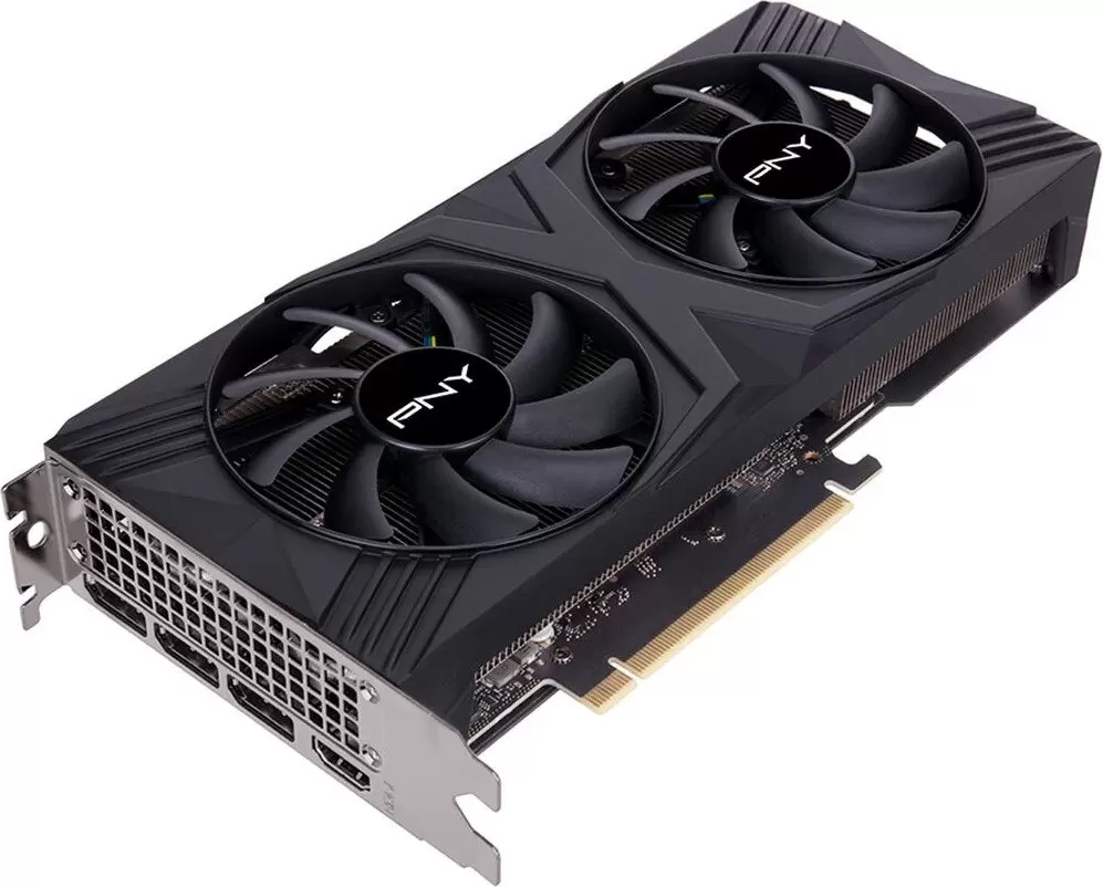 Видеокарта PNY GeForce RTX 4070 Super 12GB Verto Overclocked Dual Fan VCG4070S12DFXPB1-O фото 3