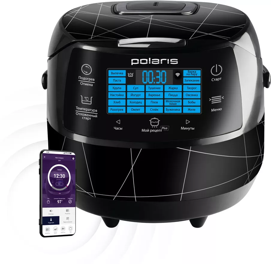 Мультиварка Polaris PMC 5017 Wi-Fi IQ Home (черный) купить недорого в  Минске, цены – Shop.by