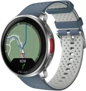 Polar Vantage V3 (серебристый, с синим силиконовым ремешком)