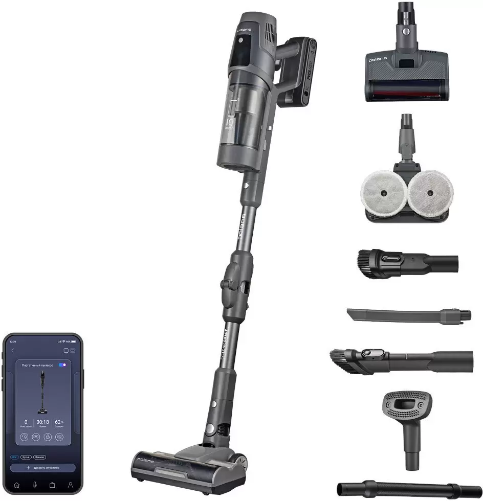 Polaris PVCS 6020 Cyclonic Way PRO Wi-Fi IQ Home (серый)