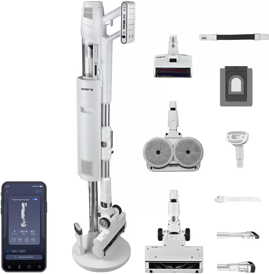 Polaris PVCSDC 3000 Wi-Fi IQ Home (белый)