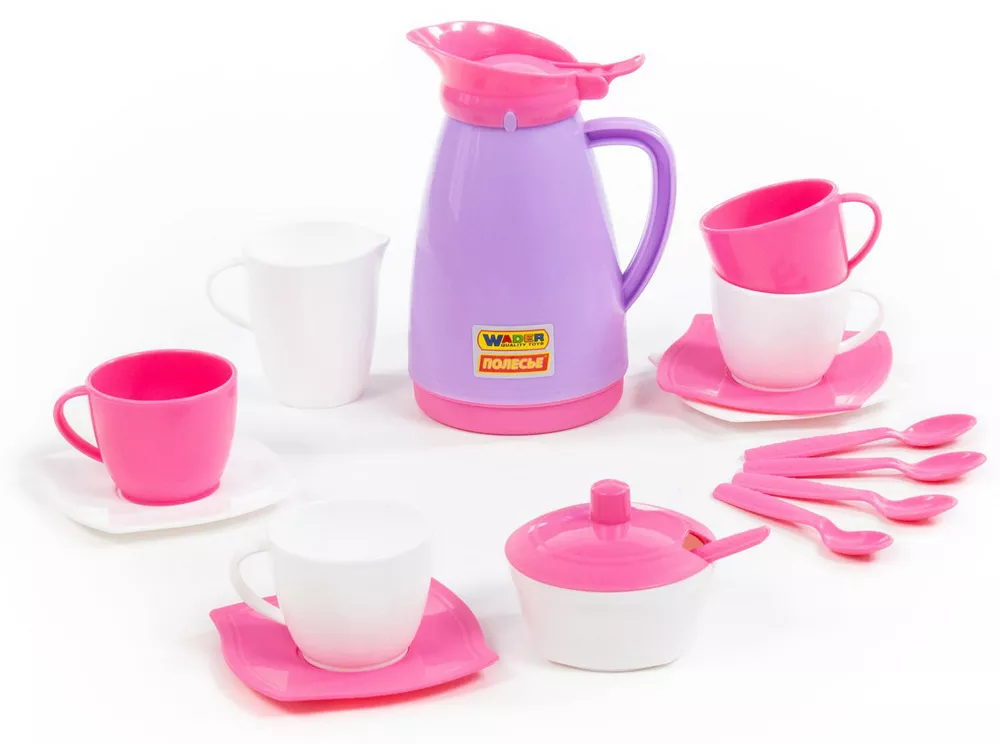 Игровой набор Полесье 40626 Набор детской посуды Алиса на 4 персоны (Pretty Pink) фото 3