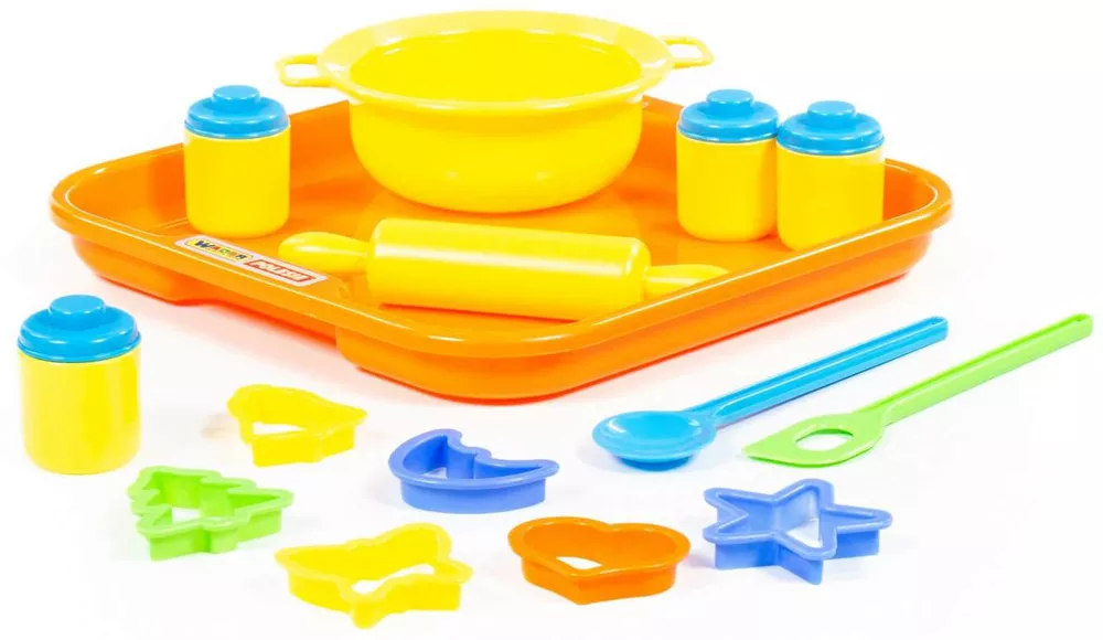 Игровой набор Полесье 40749 Набор детской посуды для выпечки №1 с подносом фото 2
