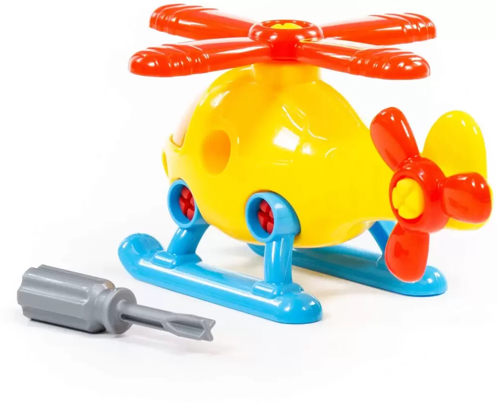 Конструктор Полесье 78223 Вертолет (голубой) фото