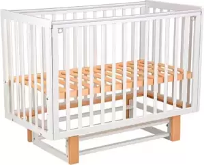 Детская кроватка Polini Kids Simple 341 c маятником 0003167-17 (белый натуральный) фото