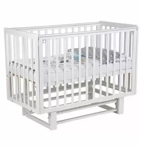 Детская кроватка Polini Kids Simple 341 с маятником (белый) фото