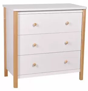 Детский комод Polini Kids Simple 3501 (белый/натуральный) фото